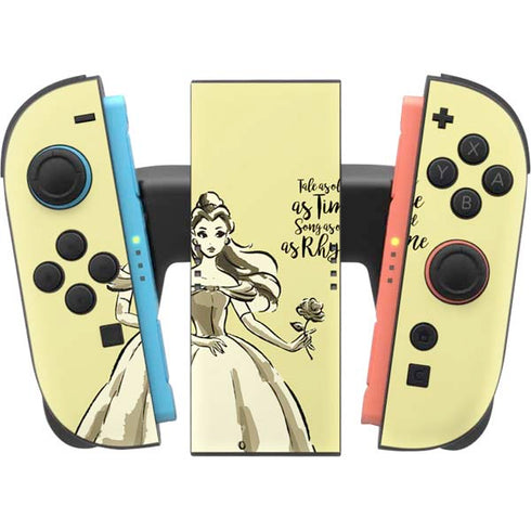 Disney Princess Belle Tale As Old As Time Art Nintendo Switch 2 (2025) Joy-Con Controller Skin
