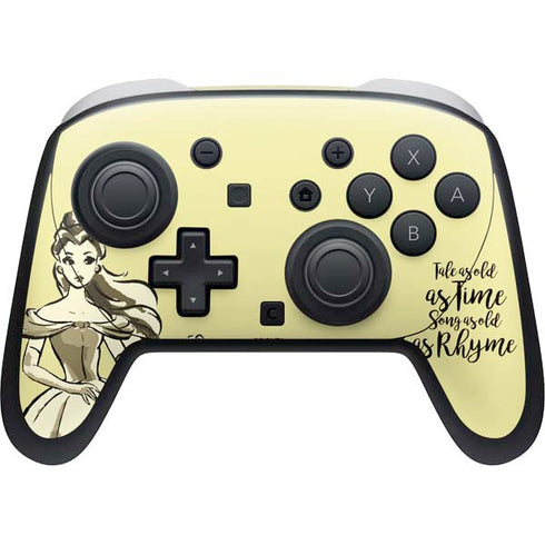 Disney Princess Belle Tale As Old As Time Art Nintendo Switch 2 (2025) Pro Controller Skin