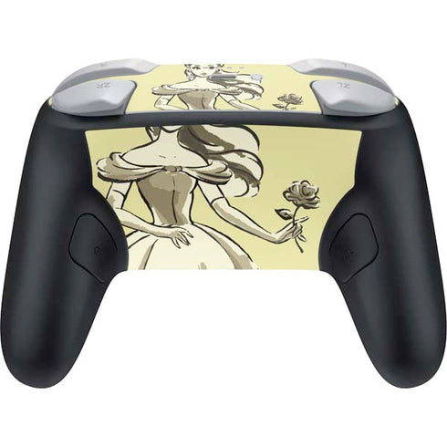Disney Princess Belle Tale As Old As Time Art Nintendo Switch 2 (2025) Pro Controller Skin