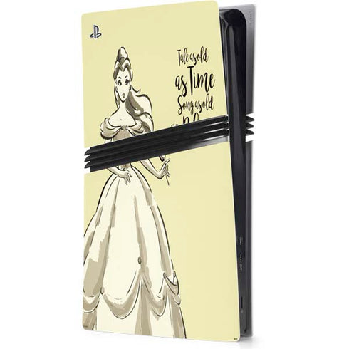 Disney Princess Belle Tale As Old As Time Art PS5 Pro Console Skin