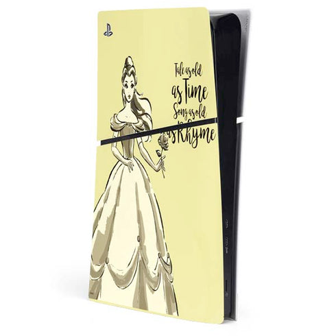 Disney Princess Belle Tale As Old As Time Art PS5 Slim Digital Edition Console Skin