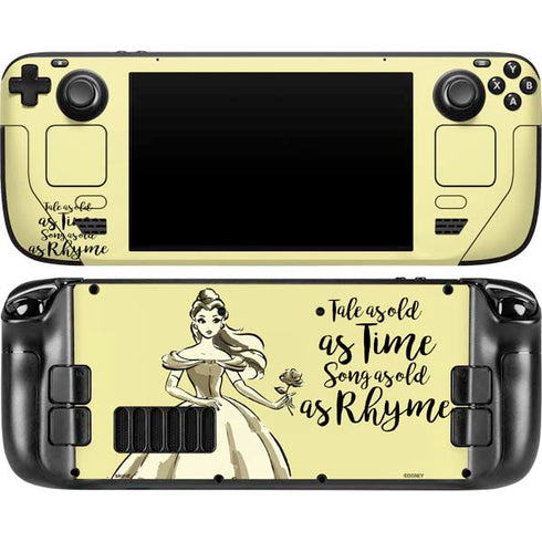 Disney Princess Belle Tale As Old As Time Art Steam Deck Handheld Gaming Computer OLED Skin