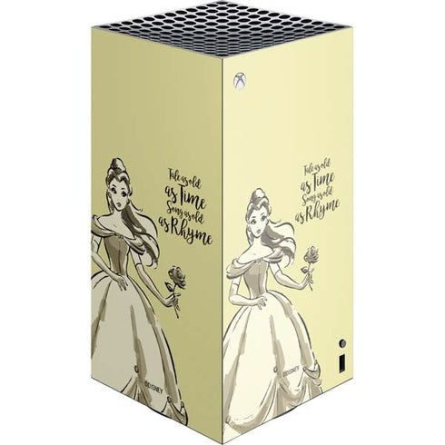 Disney Princess Belle Tale As Old As Time Art XBox Series X Digital Edition Console Skin