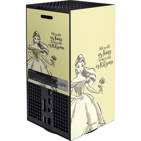 Disney Princess Belle Tale As Old As Time Art XBox Series X Digital Edition Console Skin