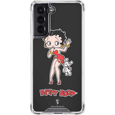 Betty Boop With Puppy Galaxy S22 Clear Case