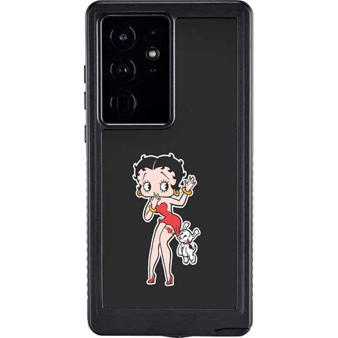 Betty Boop With Puppy Galaxy S24 Ultra Waterproof Case