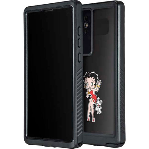 Betty Boop With Puppy Galaxy S24 Ultra Waterproof Case