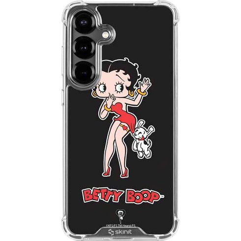 Betty Boop With Puppy Galaxy S26 Clear Case