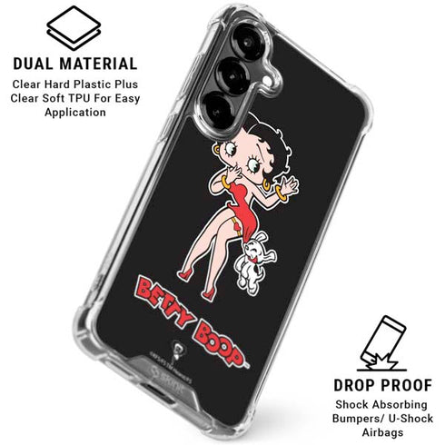 Betty Boop With Puppy Galaxy S26 Clear Case