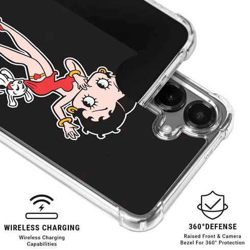 Betty Boop With Puppy Galaxy S26 Plus Clear Case