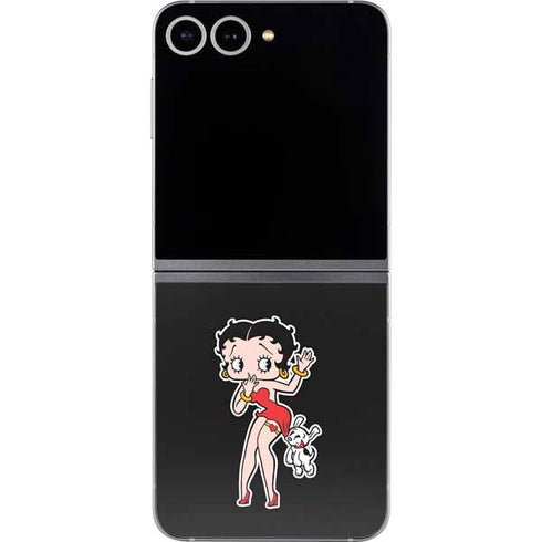 Betty Boop With Puppy Galaxy Z Flip6 Skin