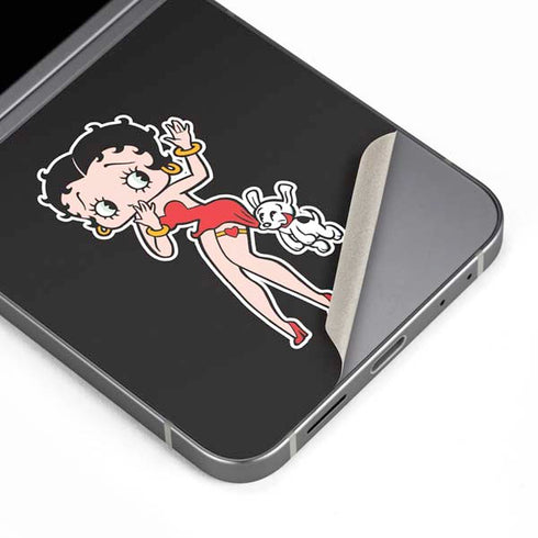 Betty Boop With Puppy Galaxy Z Flip6 Skin