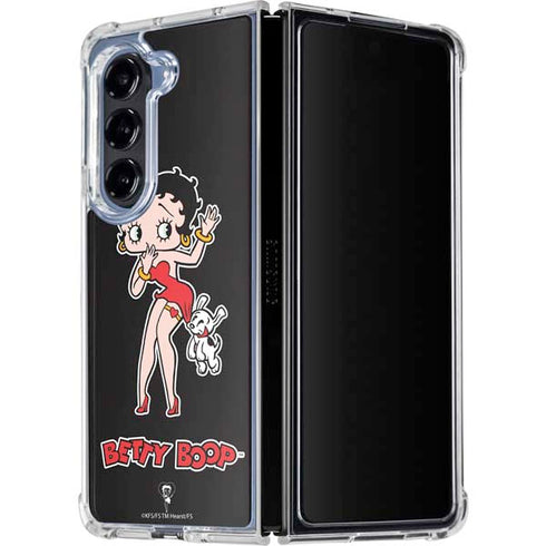 Betty Boop With Puppy Galaxy Z Fold5 5G Clear Case