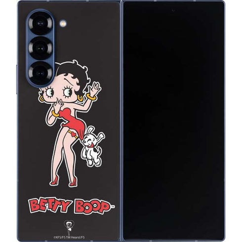 Betty Boop With Puppy Galaxy Z Fold6 Skin