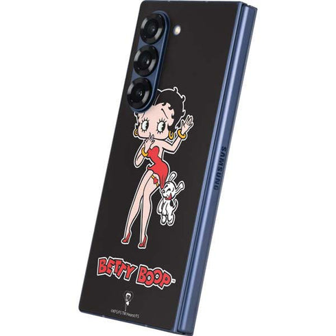 Betty Boop With Puppy Galaxy Z Fold6 Skin