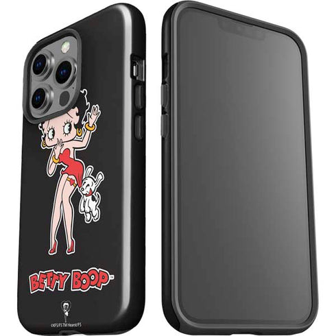 Betty Boop With Puppy iPhone 15 Pro Impact Case