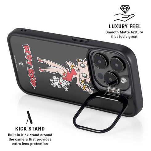 Betty Boop With Puppy iPhone 15 Pro Max Kickstand Case