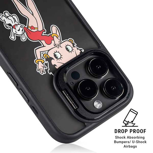 Betty Boop With Puppy iPhone 15 Pro Max Kickstand Case