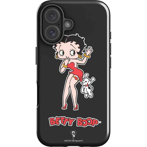 Betty Boop With Puppy iPhone 16 Impact Case