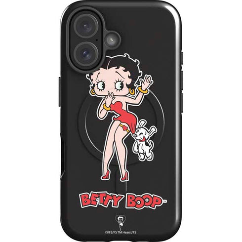 Betty Boop With Puppy iPhone 16 Magsafe Impact Case