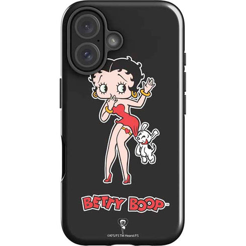 Betty Boop With Puppy iPhone 16 Plus Impact Case