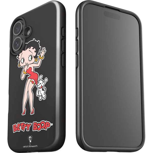 Betty Boop With Puppy iPhone 16 Plus Impact Case