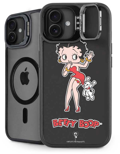 Betty Boop With Puppy iPhone 16 Plus Kickstand Case