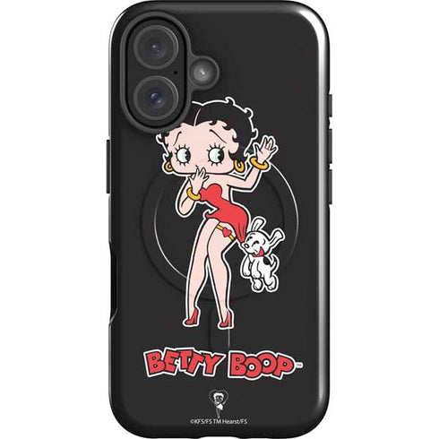 Betty Boop With Puppy iPhone 16 Plus Magsafe Impact Case