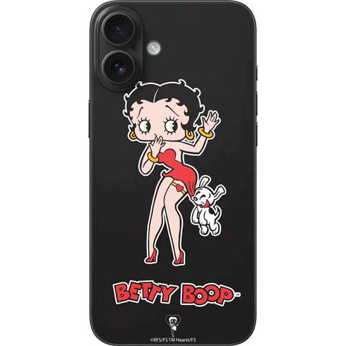 Betty Boop With Puppy iPhone 16 Plus Skin