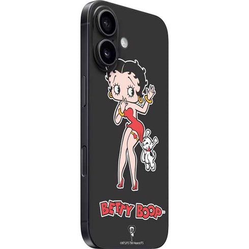 Betty Boop With Puppy iPhone 16 Plus Skin
