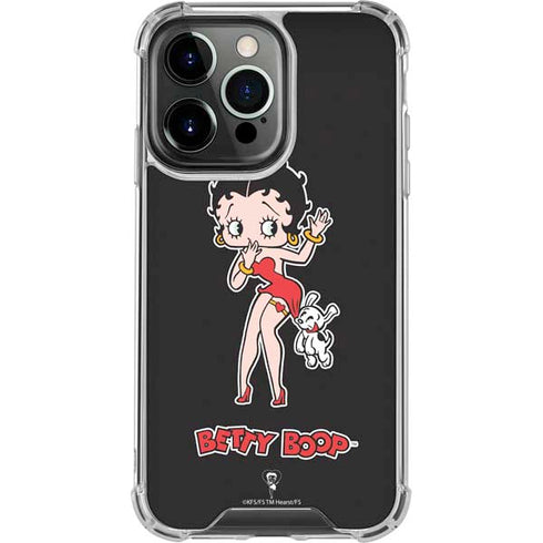 Betty Boop With Puppy iPhone 16 Pro Clear Case