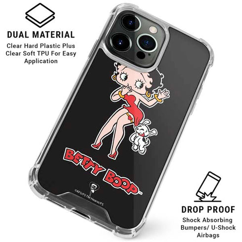 Betty Boop With Puppy iPhone 16 Pro Clear Case