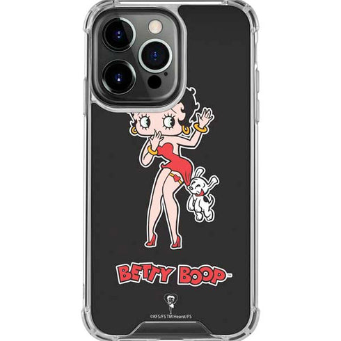 Betty Boop With Puppy iPhone 16 Pro Max Clear Case