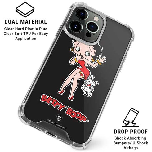 Betty Boop With Puppy iPhone 16 Pro Max Clear Case