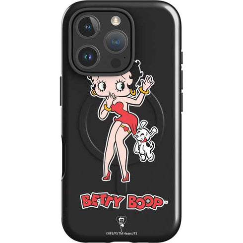 Betty Boop With Puppy iPhone 16 Pro Max Magsafe Impact Case
