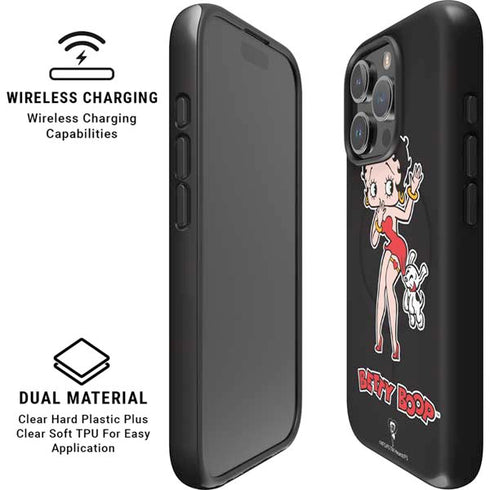 Betty Boop With Puppy iPhone 16 Pro Max Magsafe Impact Case