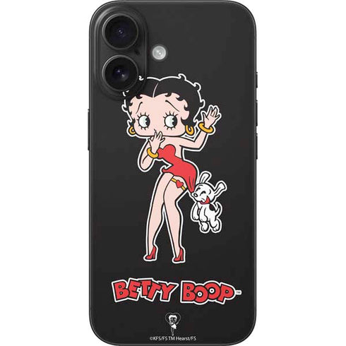 Betty Boop With Puppy iPhone 16 Skin