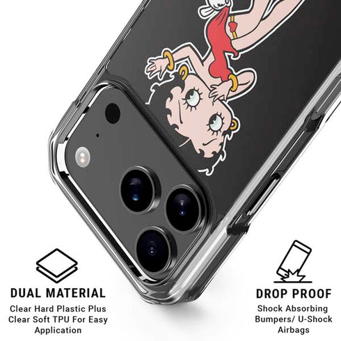 Betty Boop With Puppy iPhone 17 Pro Clear Case