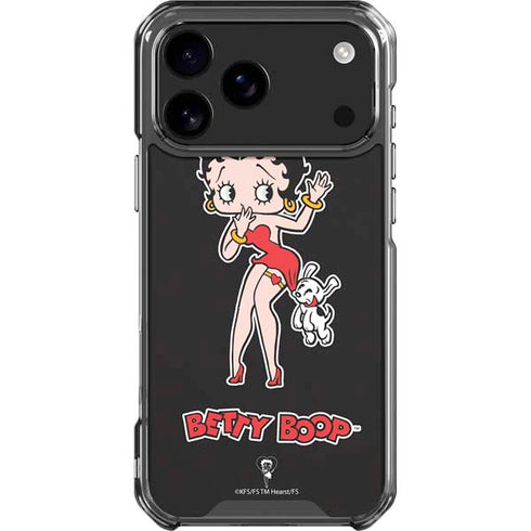 Betty Boop With Puppy iPhone 17 Pro Max Clear Case