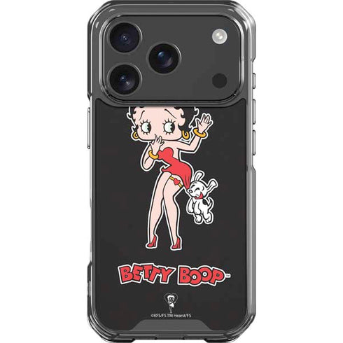 Betty Boop With Puppy iPhone 18 Pro Clear Case