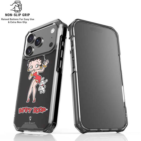 Betty Boop With Puppy iPhone 18 Pro Clear Case