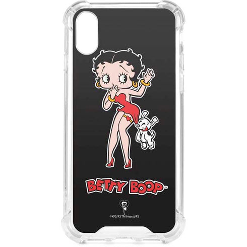 Betty Boop With Puppy iPhone XS Clear Case