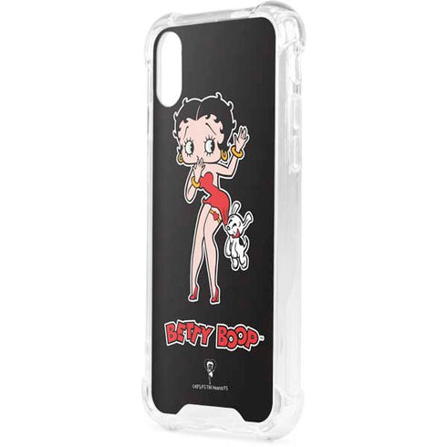 Betty Boop With Puppy iPhone XS Clear Case