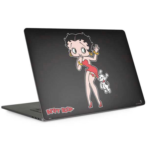 Betty Boop With Puppy MacBook Skins
