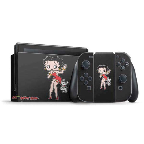 Betty Boop With Puppy Nintendo Skins