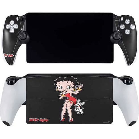 Betty Boop With Puppy PlayStation Portal Remote Player Skin