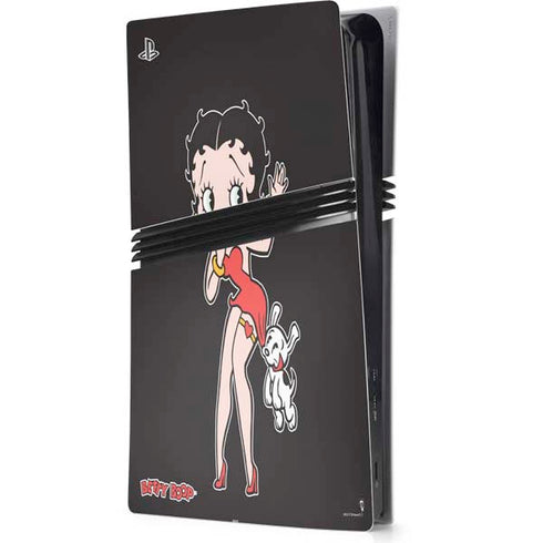 Betty Boop With Puppy PS5 Pro Console Skin