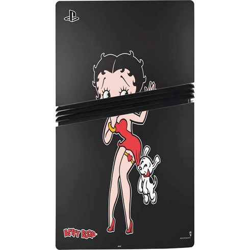 Betty Boop With Puppy PS5 Pro Console Skin