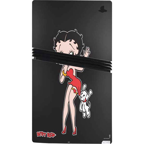 Betty Boop With Puppy PS5 Pro Console Skin