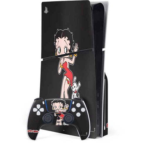 Betty Boop With Puppy PlayStation PS5 Skins
